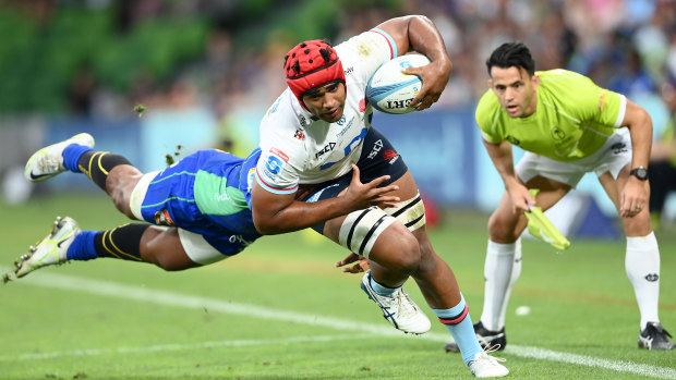 The Waratahs’ Langi Gleeson, pictured, and the Brumbies’ Rob Valetini, will be Wilson’s main competition.