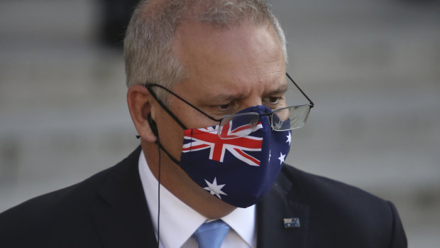 Prime Minister Scott Morrison is in Paris for 24 hours before flying back to Australia. 