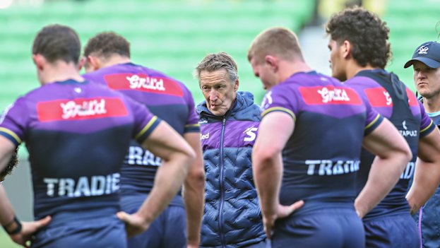 Eye of the Storm … Craig Bellamy at Melbourne trainig last week.