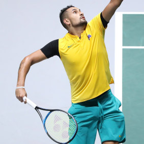 Kyrgios served nine aces from 10 points in the closing stages of the second set.