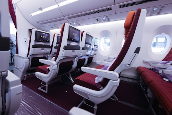 Economy seats offer 32 inches (81 centimetres) of seat pitch.