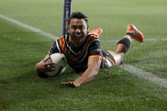 David Nofoaluma is the leading try-scorer in Wests Tigers history.