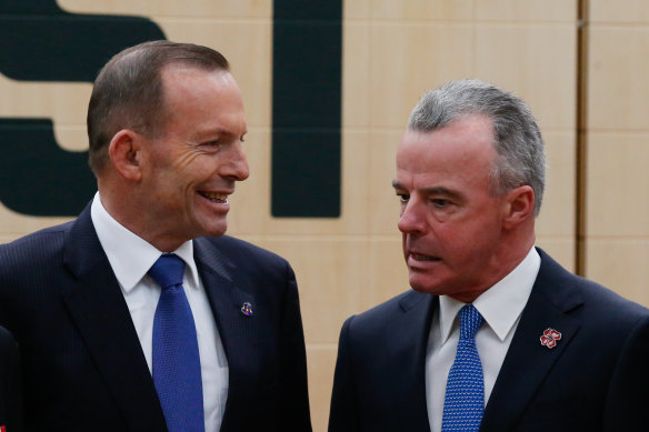 Former prime minister Tony Abbott is among four Liberal Party-aligned members of the Australian War Memorial board, chaired by former party leader Brendan Nelson.