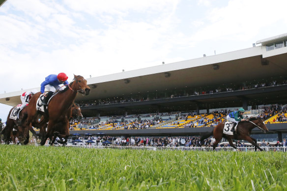 Jacquinot storms down the outside to win the Golden Rose and earn a crack at The Everest.
