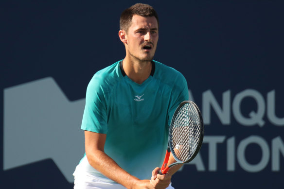 Bernard Tomic will be looking to advance past the opening round at Melbourne Park for the first time since 2017.