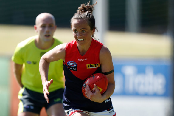 Daisy Pearce is back in action for the Dees.
