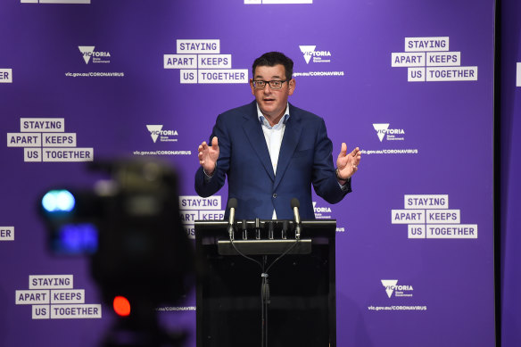 Premier Daniel Andrews announced 12 deaths on Saturday, including a man in his 30s.
