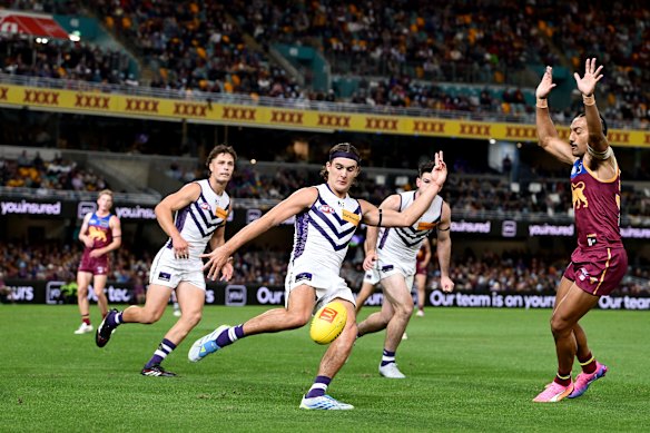 Murphy Reid in action for the Dockers.