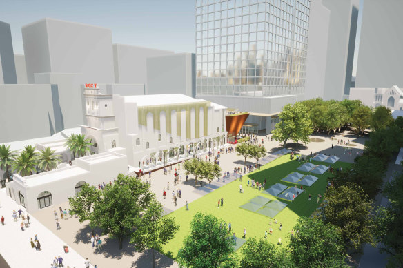 The Roxy Theatre looking to Parramatta’s Civic Link. 