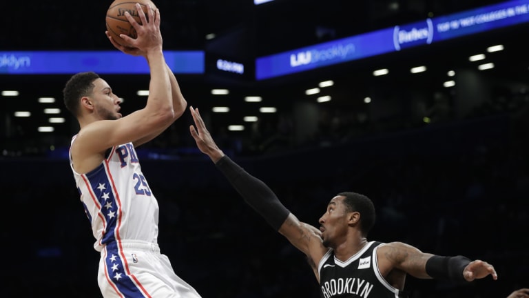 Ben Simmons in action against the Nets.