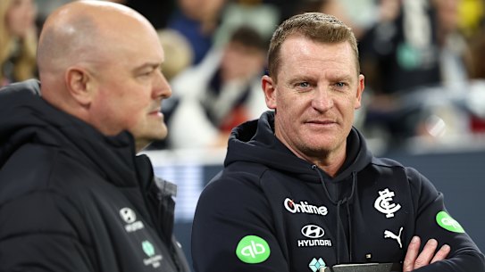 Carlton coach Michael Voss.