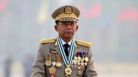 Coup leader General Min Aung Hlaing.