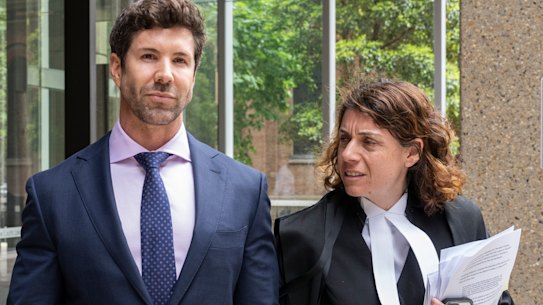 Heston Russell and his barrister Sue Chrysanthou, SC.