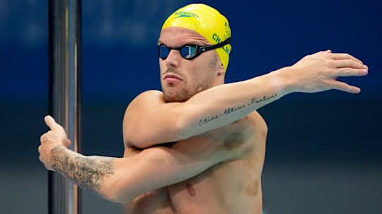 Kyle Chalmers says his shoulders give him constant pain.