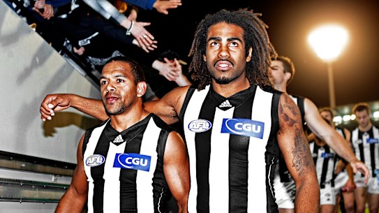 Leon Davis (left) with then-teammate Heritier Lumumba in 2011.