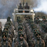 Chinese soldiers train at -20 degrees in Xinjiang. An air-sea strategy is vital, but wars are ultimately won on land. 