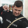 Jason Demetriou on his way out of Heffron Park on Tuesday.