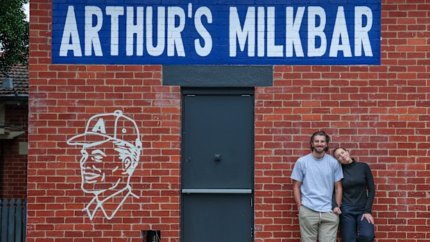 Outside Arthur’s Milk Bar in Kew.