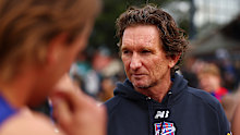 In the running: James Hird is currently director of coaching at Port Melbourne but has made no secret of his desire to once again coach the Bombers.