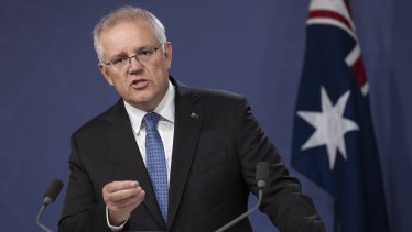 Prime Minister Scott Morrison spoke ahead of the National Cabinet meeting on Monday.