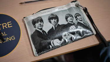 The pencil case of a student in the Beatles course.