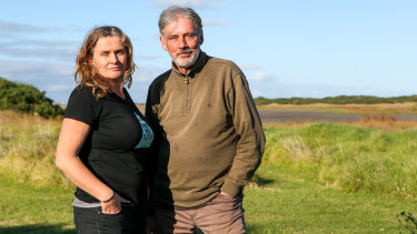 Belfast Coastal Reserve campaigners Theresa O'Brien and Shane Howard. 