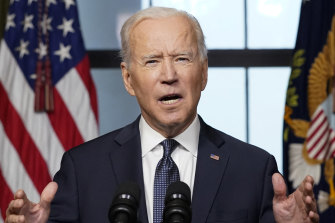 Into April, news articles on the OAN website consistently referred to Donald Trump as “President Trump” and to Biden as just “Joe Biden” or “Biden.”