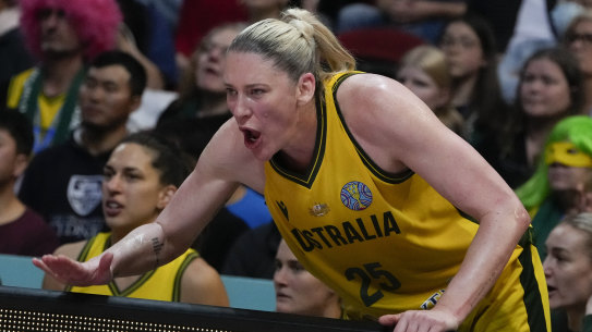 Impact: Lauren Jackson was used off the bench in the Opals’ win on Friday.