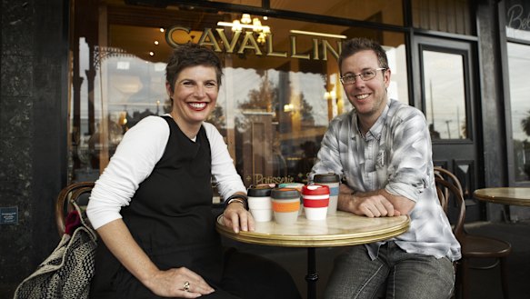 Abigail Forsyth and Jamie Forsyth in the early days of KeepCup in 2010. 