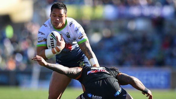 Raiders star Joey Leilua was as shocked as anyone that he won the Dally M centre of the year.