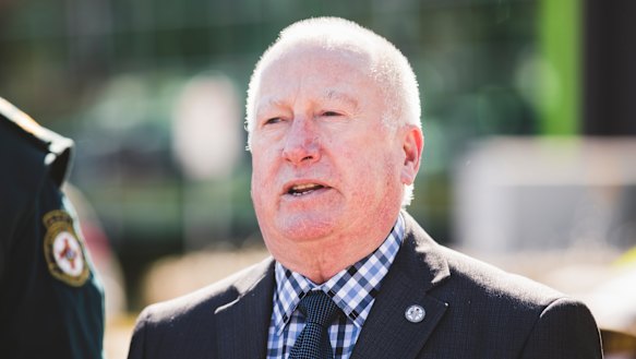 Environment Minister Mick Gentleman, who will announce the financial assistance package for farmers on Tuesday morning.