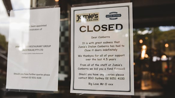 Jamie's Italian Canberra has closed their doors.