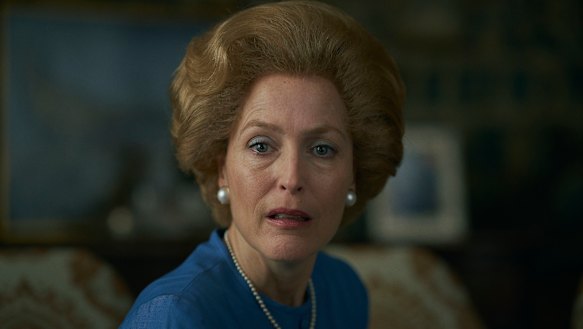 Gillian Anderson as Margaret Thatcher in The Crown.
