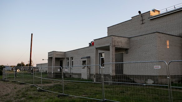 A migrant detention centre in an old school in Lithuania.