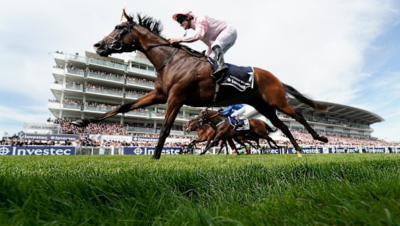 Anthony Van Dyck winning the Epsom Derby.