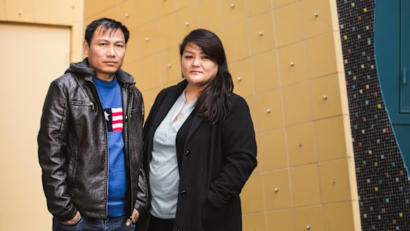 Cleaner Dorji Rinchen, and former cleaner Pema Choden. The United Voice union has welcomed a new jobs code that would force businesses to undergo a audit to tender for ACT government work.