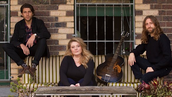 The Bashevis Singers (from left): Gideon Preiss, Evie Gawenda and Husky Gawenda.