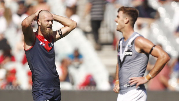 Max Gawn copped plenty of heat from Port Adelaide.