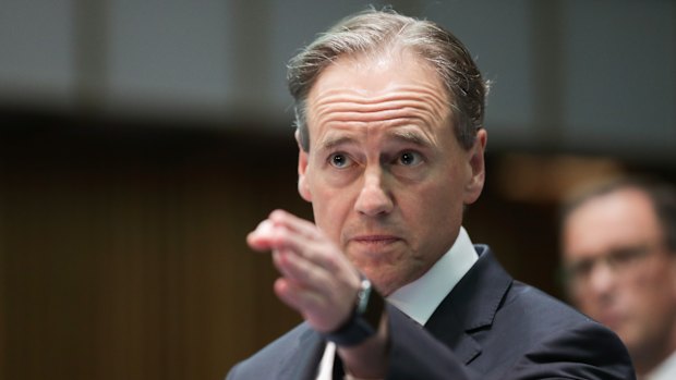 Minister for Health Greg Hunt during a press conference to provide a update on the coronavirus. 