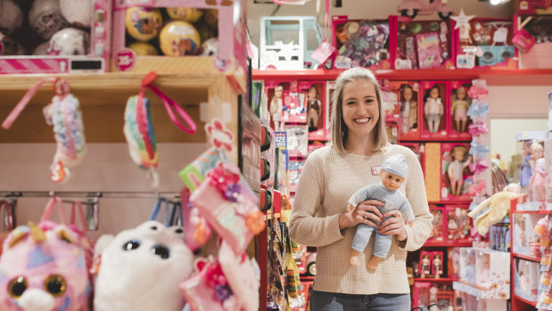 Kidstuff manager Imogen Youseman says the toy store's location right next to the cafe-heavy Manuka Lawns is hugely beneficial.