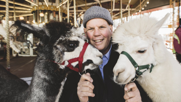 Nils Lantzke set up Therapy Alpacas in Canberra 15 years ago.