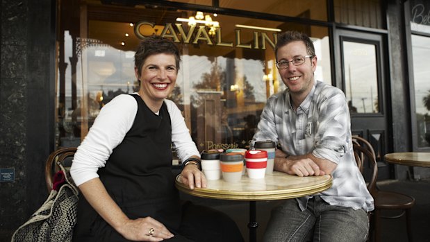 Abigail Forsyth and Jamie Forsyth in the early days of KeepCup in 2010. 