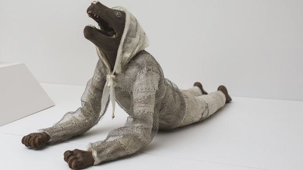 Sydney sculptor Linde Ivimey honours Australian scientists in the Antarctic, uniting bones, skins and furs with other natural materials and hand-dyed dextrously stitched fabrics.