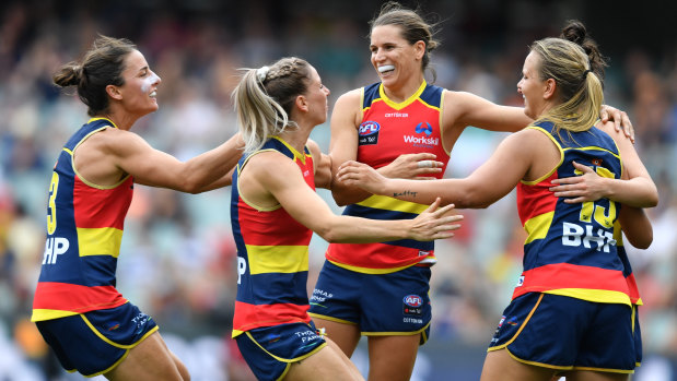 The Crows will host Carlton next Sunday in the AFLW grand final.