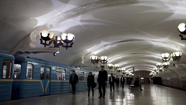 The subway in Tashkent, the capital of Uzbekistan.