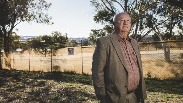 Weston Creek Community Council chair Tom Anderson at the site of the proposed development.