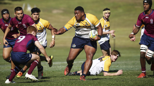 Teenage star Apinesa Drit is 120kg and 182cm and dominated for the ACT Schoolboys in union and league. 