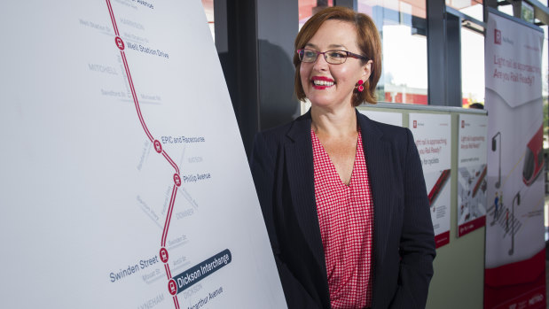 Transport Minister Meegan Fitzharris: there will be one more stop on light rail stage one. 