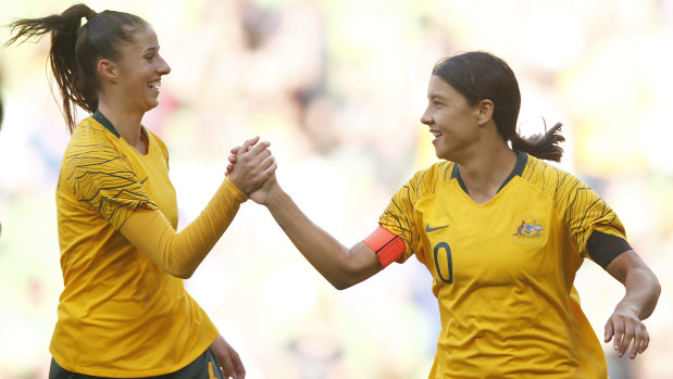 Ambition: The Matildas are hoping to play the 2023 World Cup on home soil.