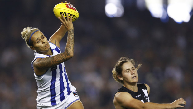 Delisted: Former marquee AFLW footballer Moana Hope has been let go by North Melbourne.